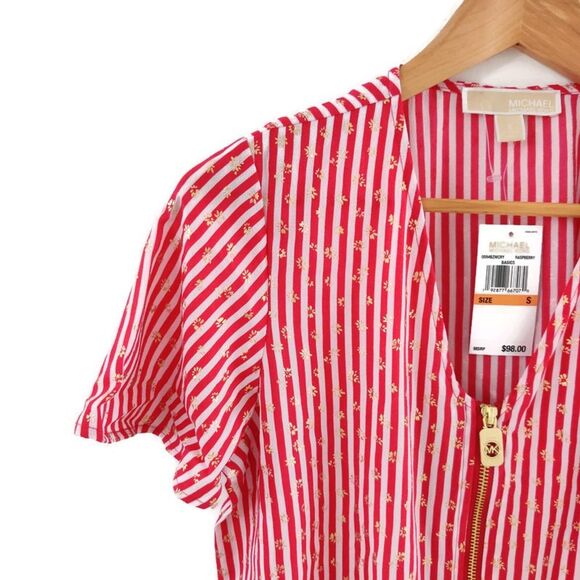 MICHAEL Michael Kors raspberry tie-front blouse, - Picture 3 of 3